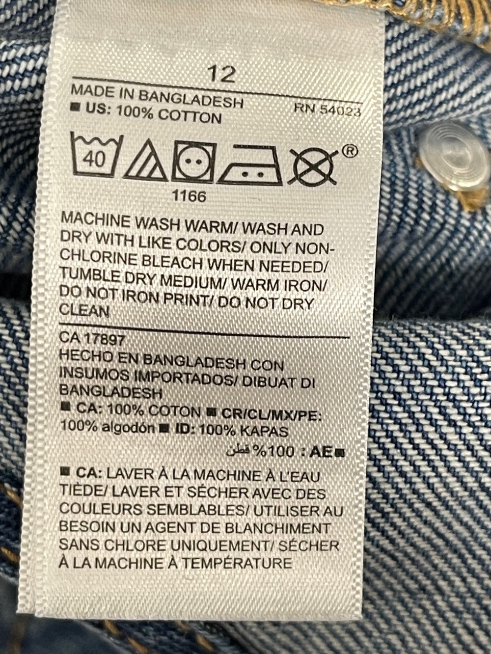 Old Navy Denim Overalls Bib Tapered Medium Wash Nikita Adjustable 100% Cotton 12 - Picture 7 of 7